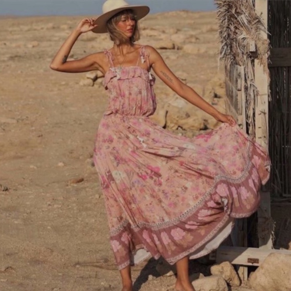 NEW Boho Floral Print Cami Maxi Dress